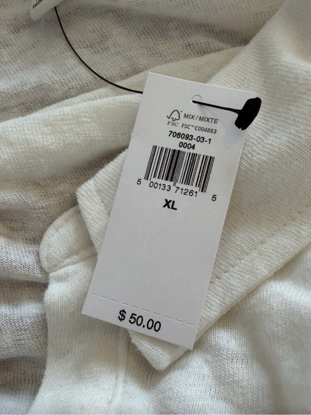 Banana Republic Linen Blend White V-Neck Knit Tunic Top NWT Size XL - Picture 12 of 16